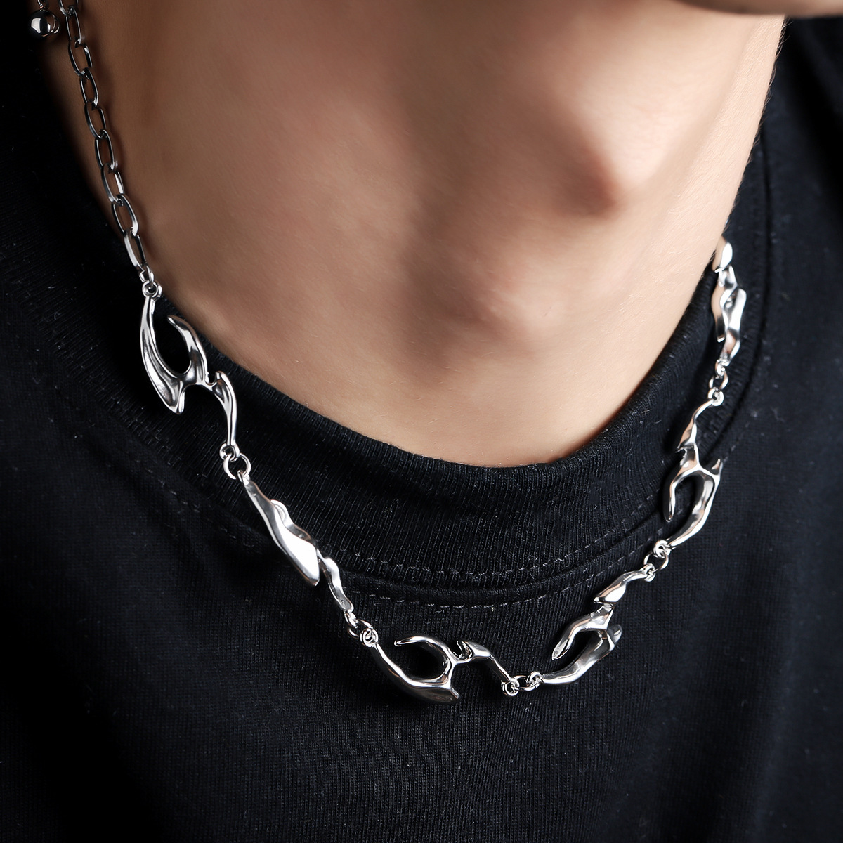 Street Fashion Trends 2025 - Irregular Shaped Metal Necklace Street Hip-Hop