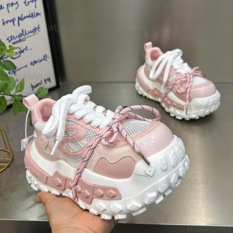 Street Fashion Female - Women's Chunky Platform Dad Sneakers Breathable