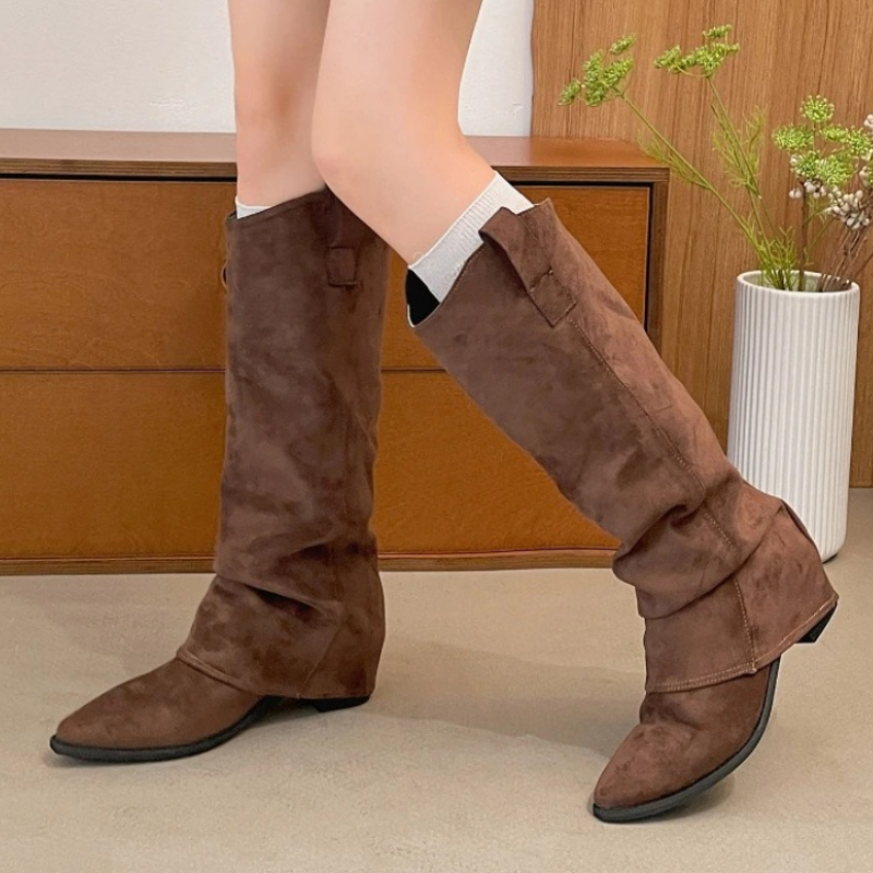 Street Fashion Winter - Autumn Winter Vintage Thick Heel Woman