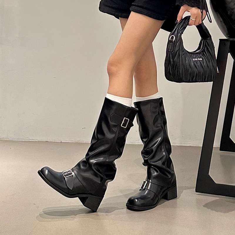 Street Fashion Trends 2025 - 2025Woman Boots Knee High Platform Chunky