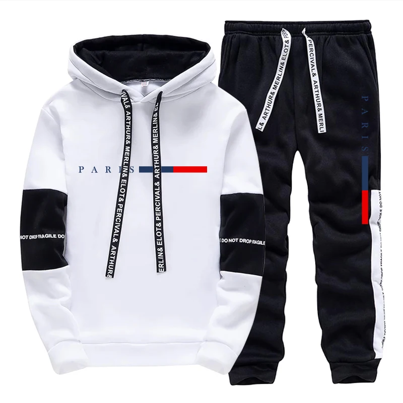Street Fashion Winter - Men's Set/Hoodie/Pants Paris Fashion Autumn Winter