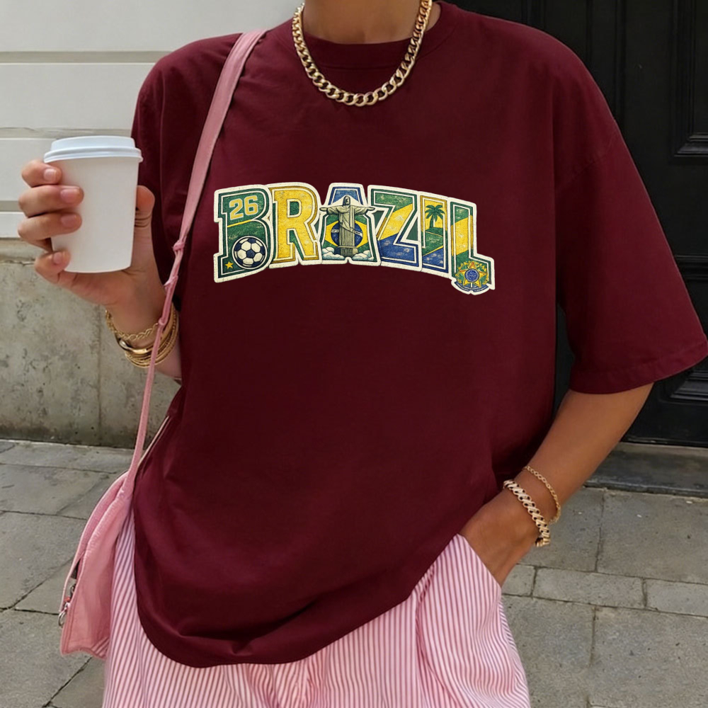 Brazil 2026 Soccer Tee Retro F - огляд і ціна Street Fashion Brazil