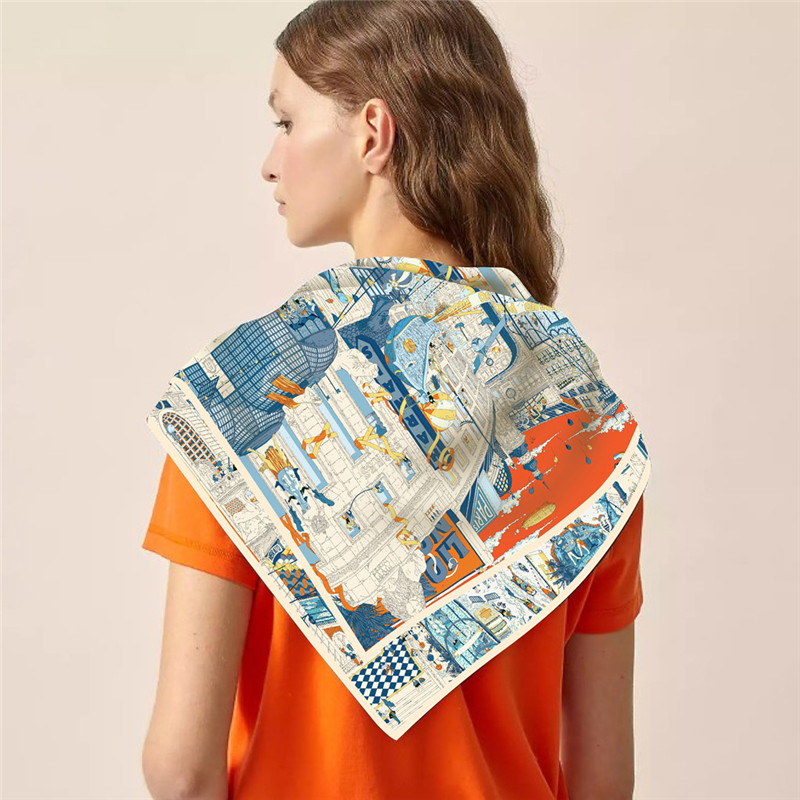 Silk Scarf Women City Street P - огляд і ціна Street Fashion Hijab