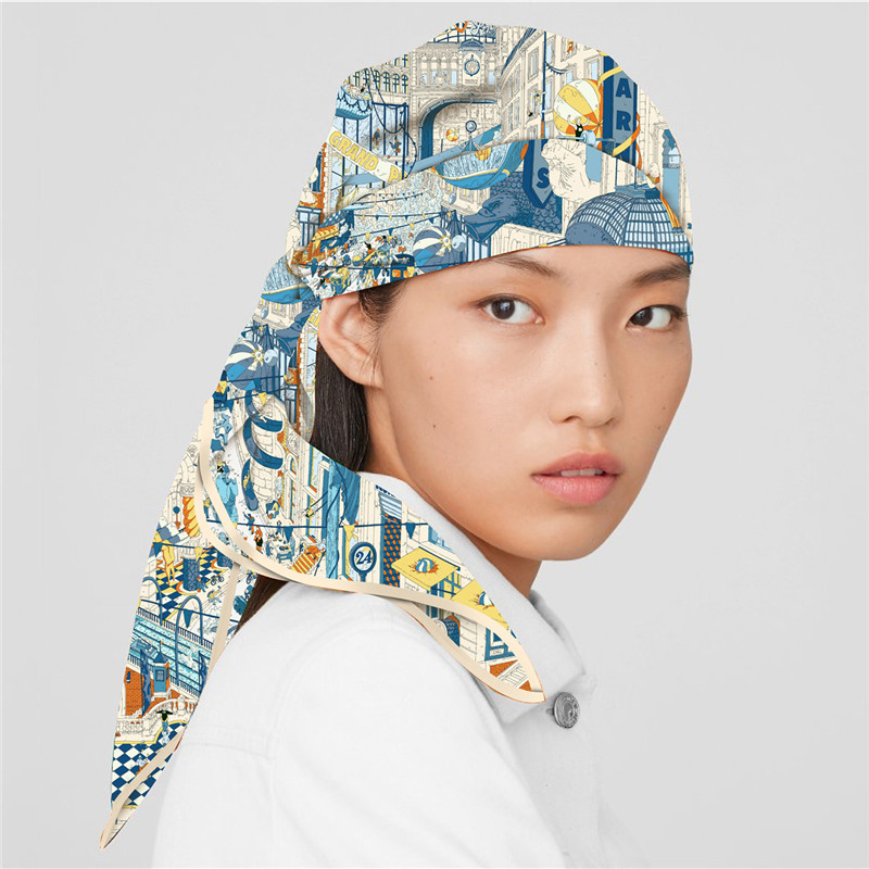 Silk Scarf Women City Street P - огляд і ціна Street Fashion Hijab