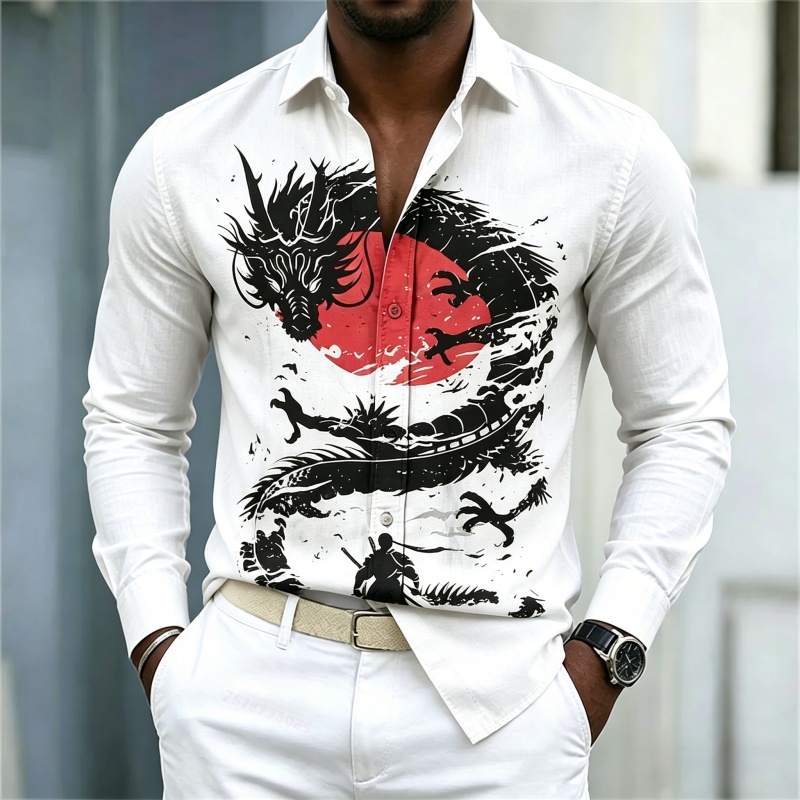2026 New Men's Shirt White Bla - огляд і ціна Street For Fashion
