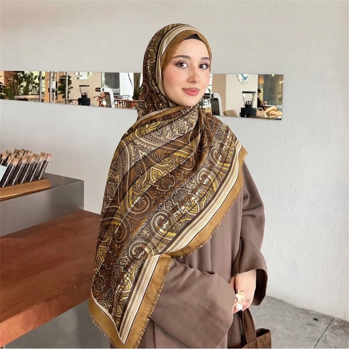 Vintage Paisley Print Hijab Sc - огляд і ціна Street Fashion Hijab