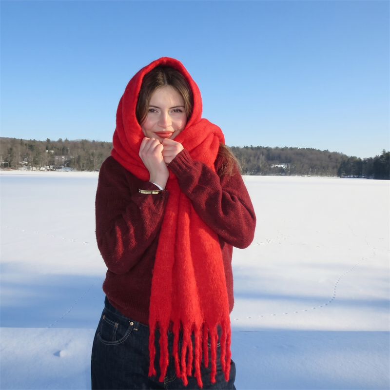 Vintage Plain Mohair Tassel Sc - огляд і ціна Street Fashion Hijab