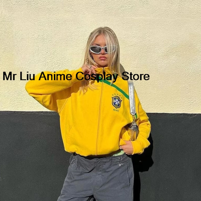 Y2k Brasil Flag Jacket Retro F - огляд і ціна Street Fashion Brazil