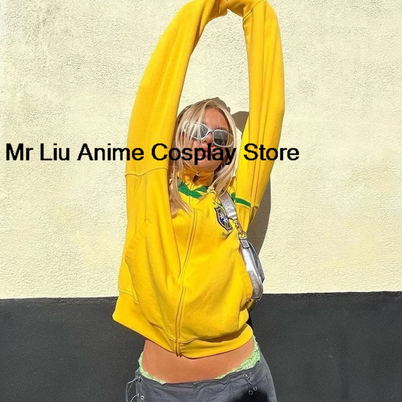 Y2k Brasil Flag Jacket Retro F - огляд і ціна Street Fashion Brazil