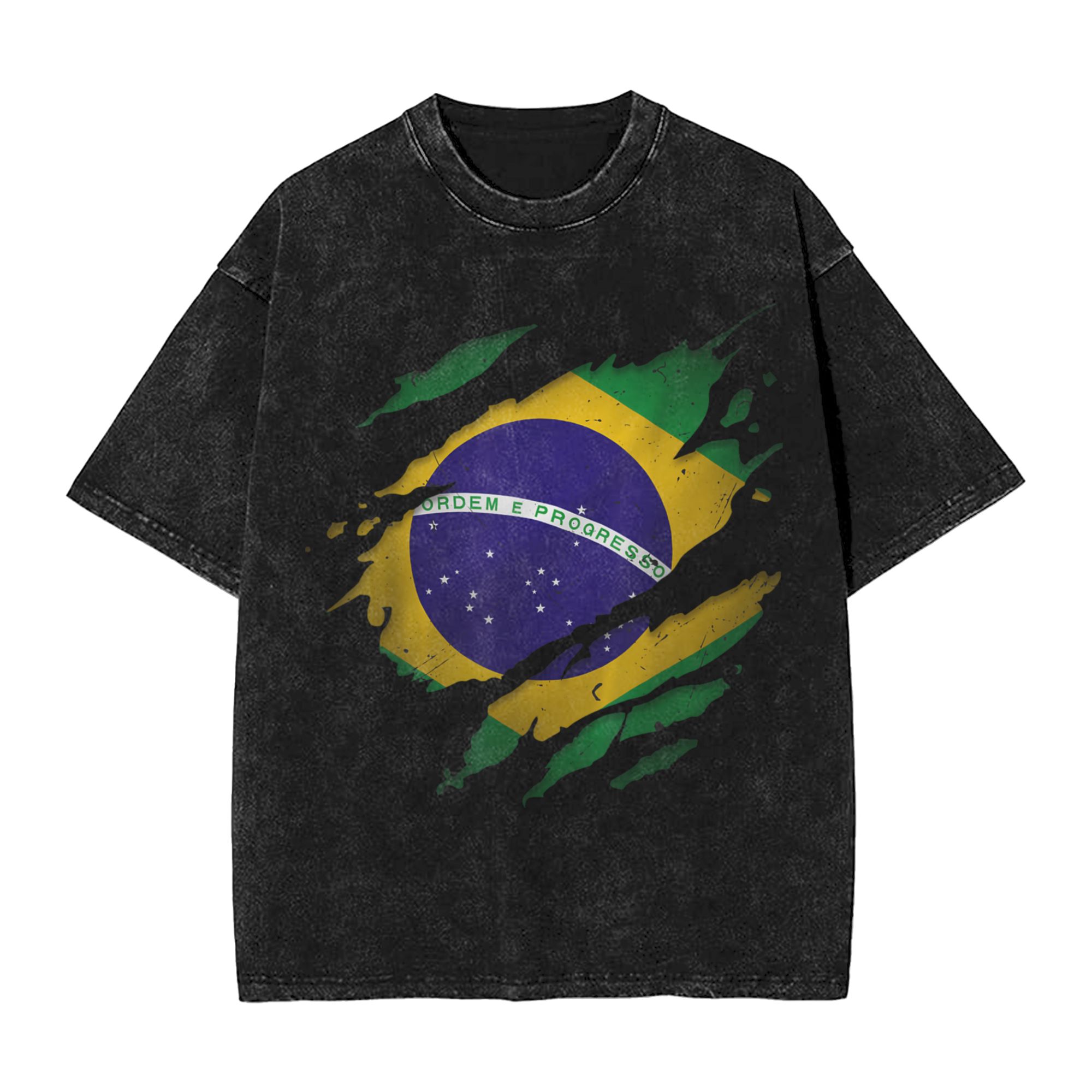 Brazil Brazilian Flag Washed T - огляд і ціна Street Fashion Brazil