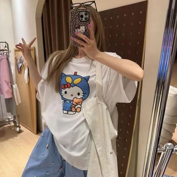 Short Sleeved Hello Kitty Prin - огляд і ціна Street For Fashion