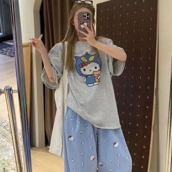 Short Sleeved Hello Kitty Prin - огляд і ціна Street For Fashion