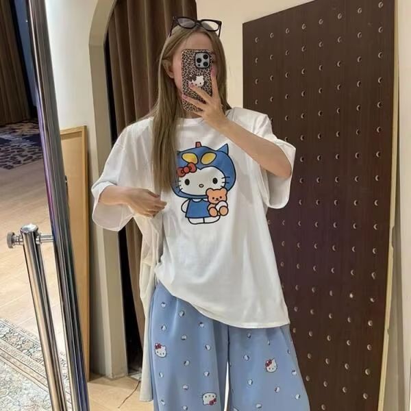 Short Sleeved Hello Kitty Prin - огляд і ціна Street For Fashion