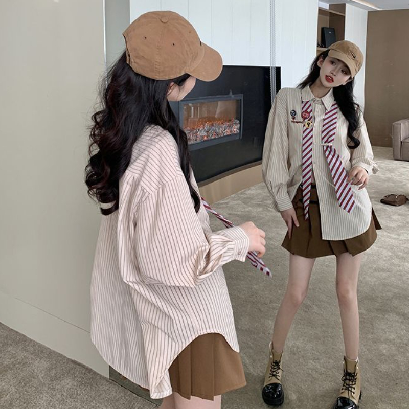 Striped Shirts Women Baggy Pre - огляд і ціна Street Fashion Baggy